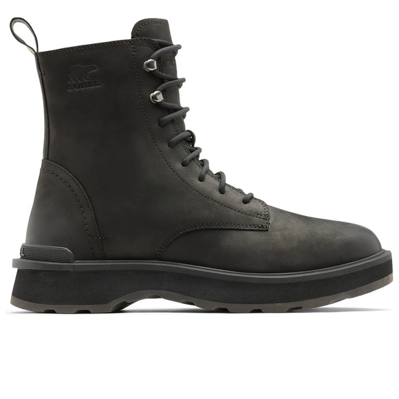 SOREL Hi-Line Waterproof Lace-Up Boot Black Jet Size 8.5 US - Picture 3 of 15